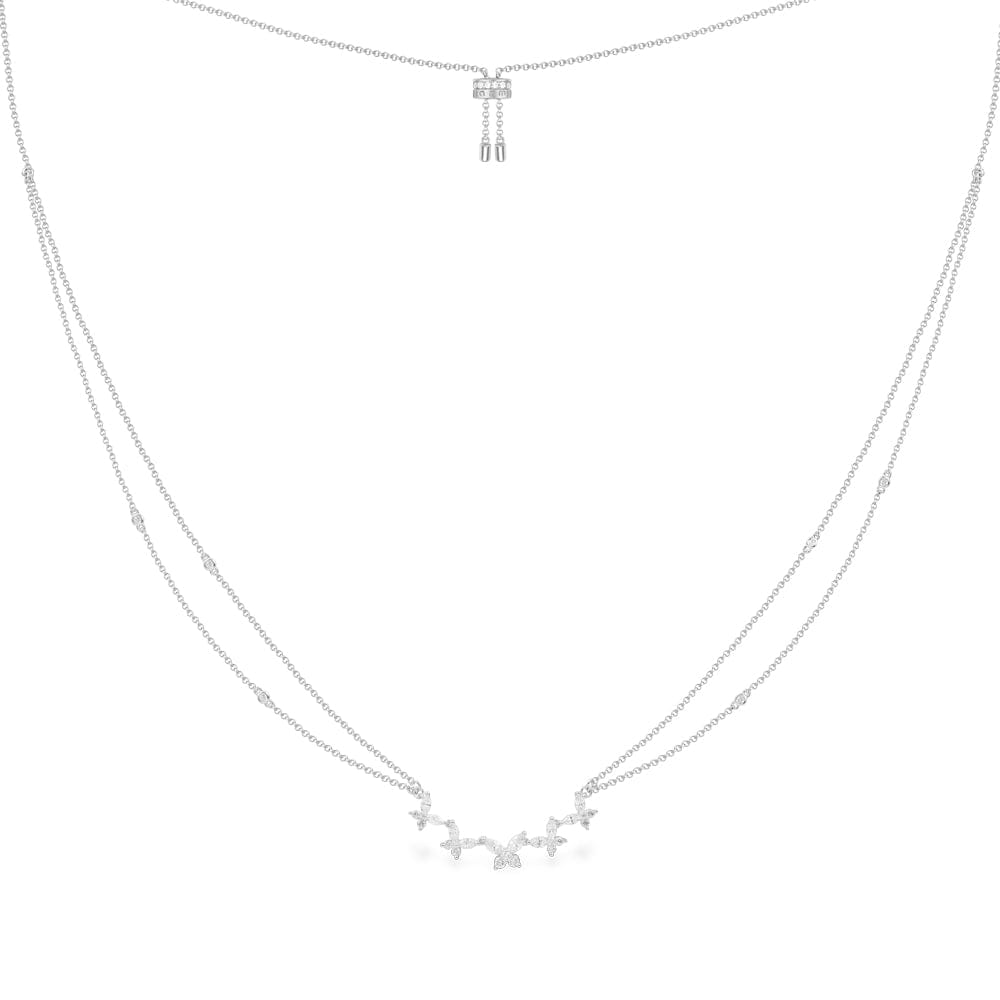 Butterflies Double Chain Adjustable Necklace - APM Monaco