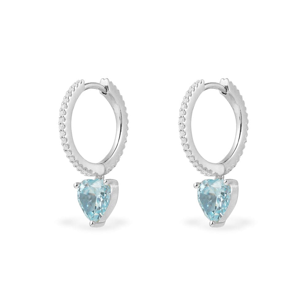 Huggie Earrings with Blue heart - APM Monaco