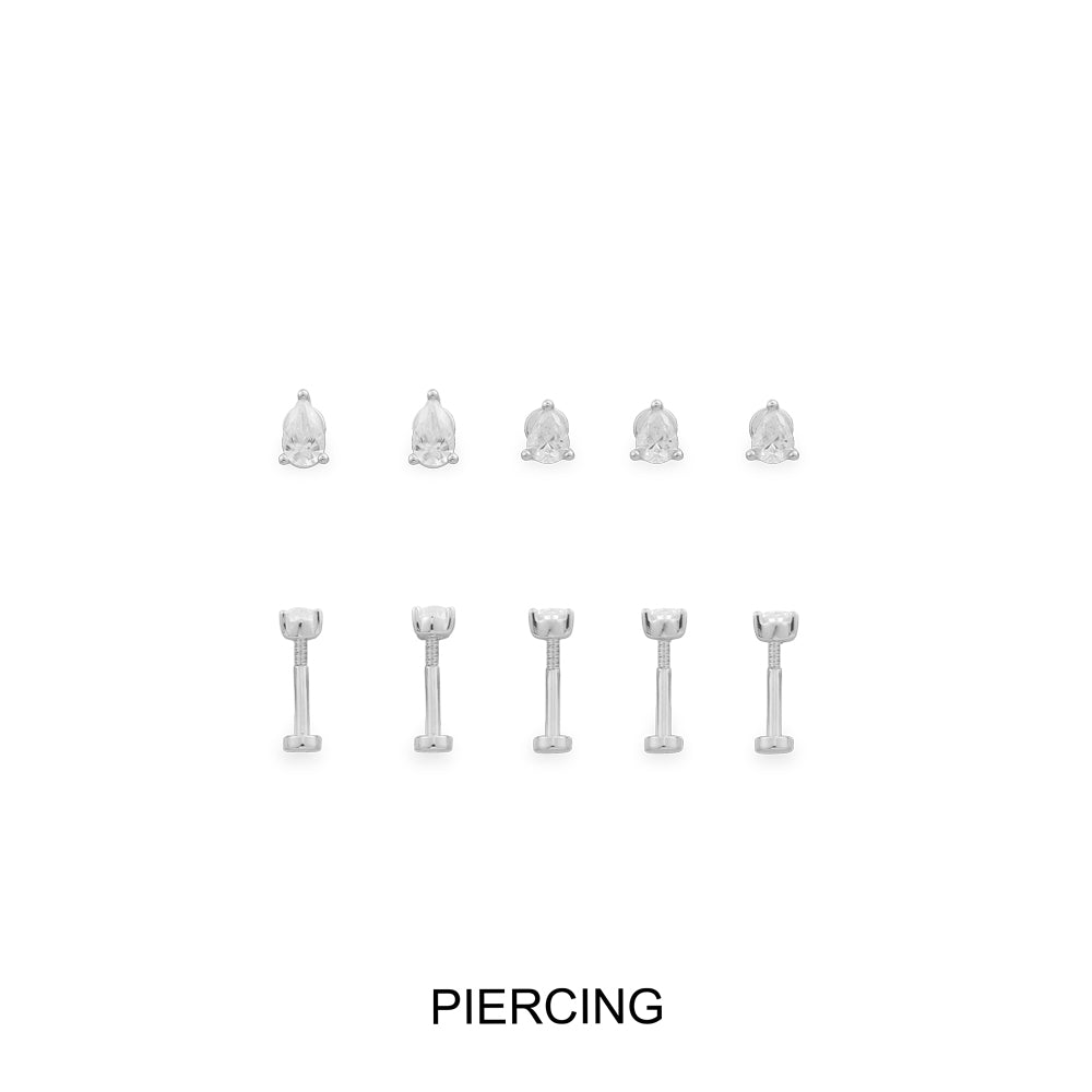 Pear Piercing Earrings Set - APM Monaco