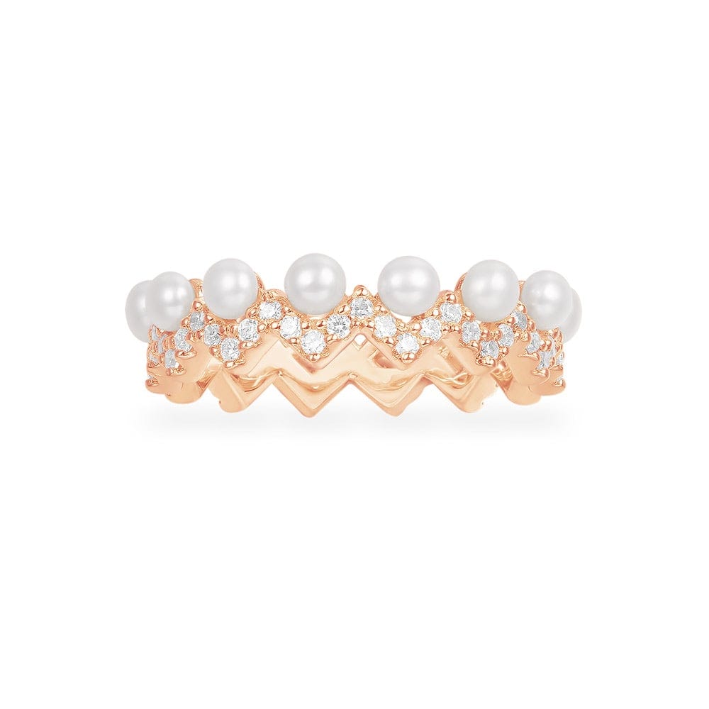 Up and Down Ring with Pearls - APM Monaco