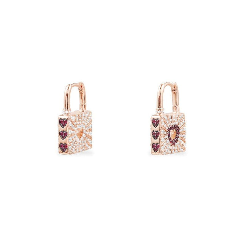 Pavé Love Lock Earrings