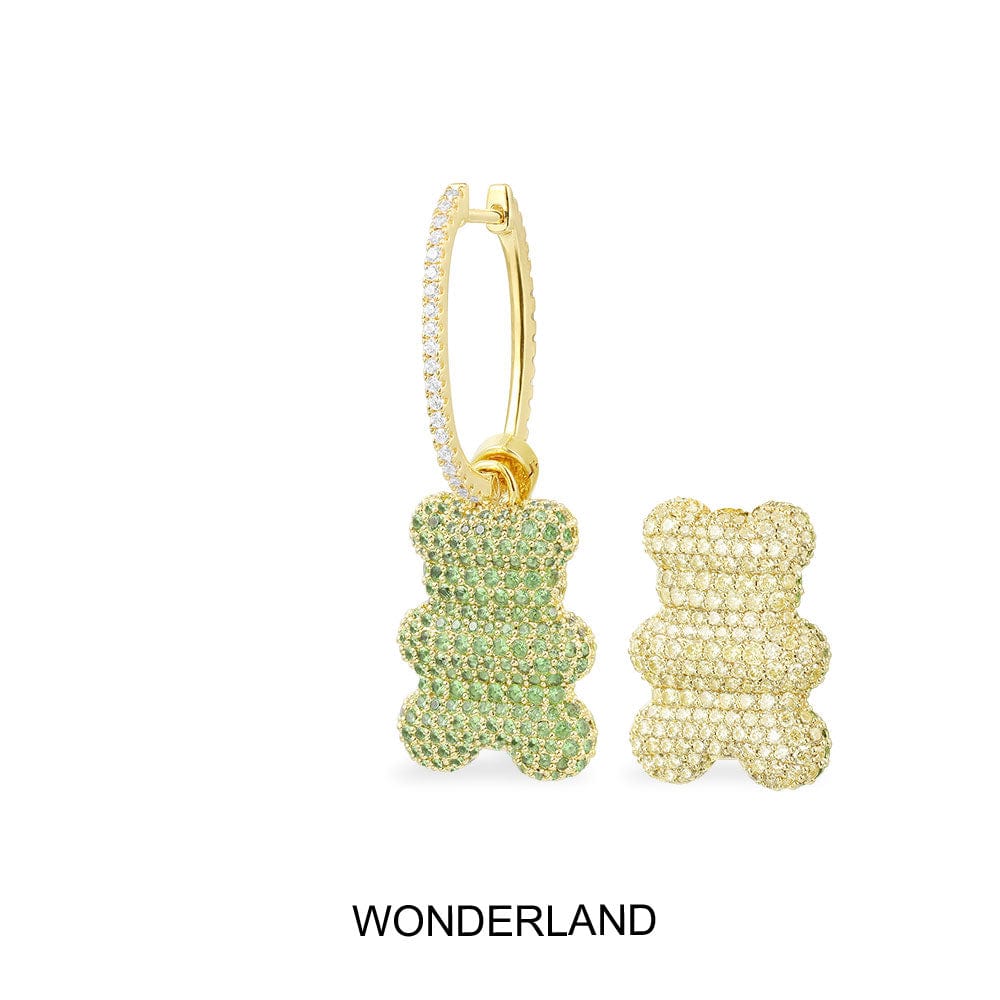 Single Wonderland Yummy Bear (CLIPPABLE) Hoop Earring - APM Monaco