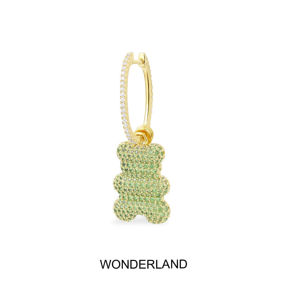 Single Wonderland Yummy Bear (CLIPPABLE) Hoop Earring - APM Monaco