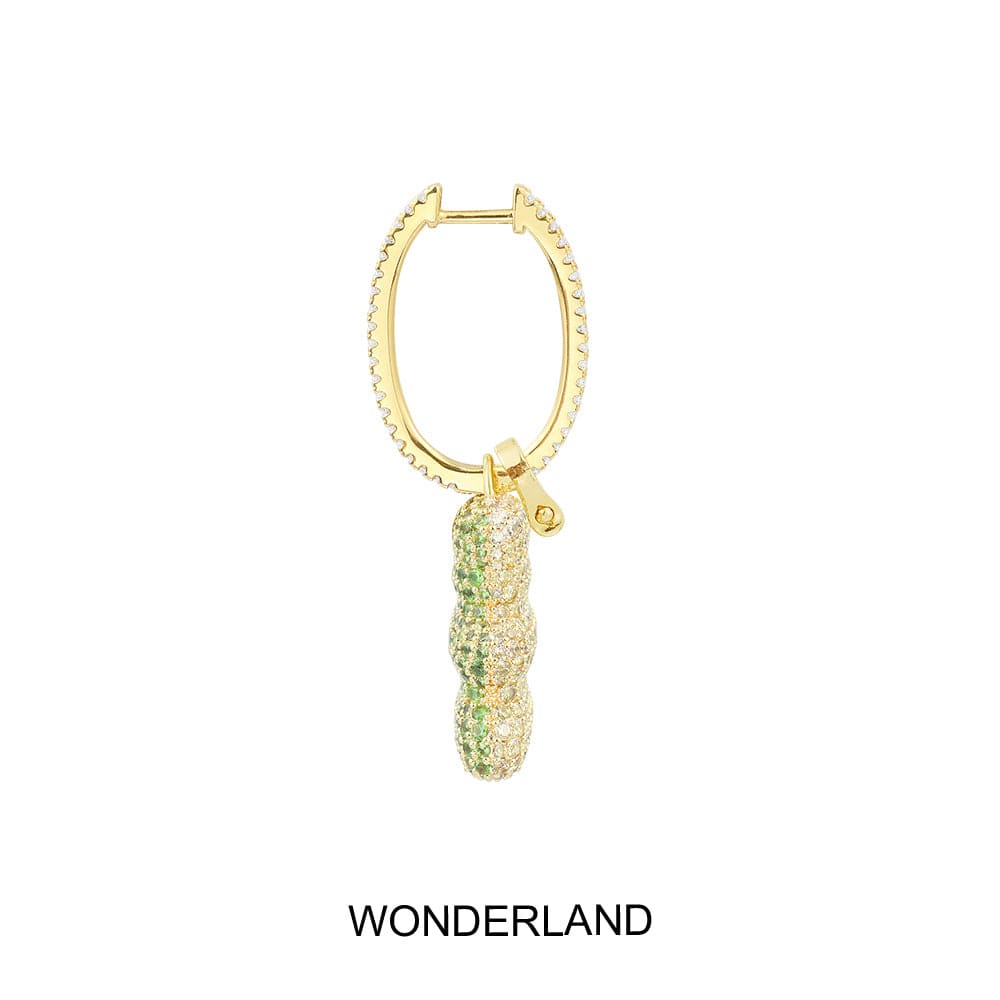 Single Wonderland Yummy Bear (CLIPPABLE) Hoop Earring - APM Monaco