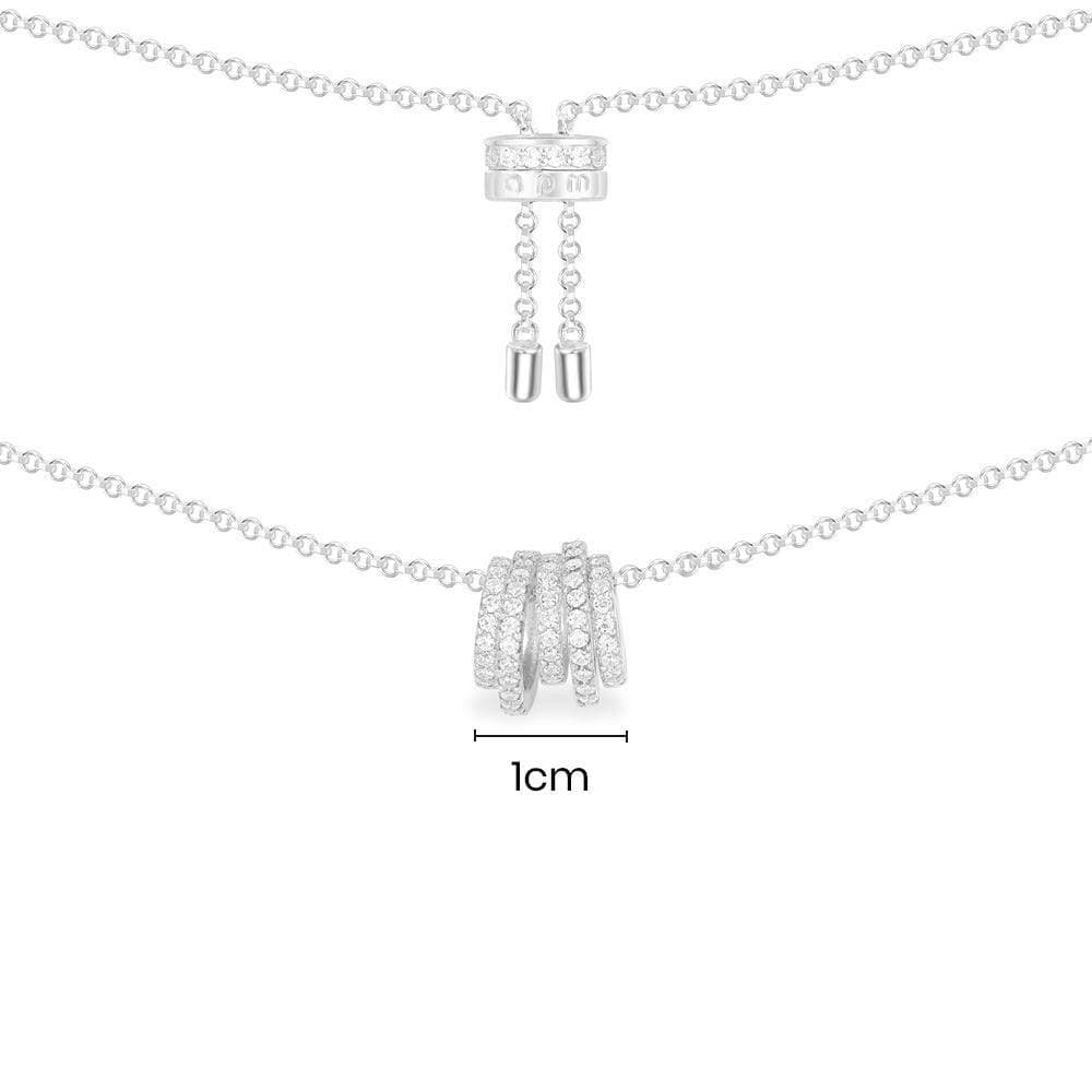 White Hoop Adjustable Necklace - APM Monaco